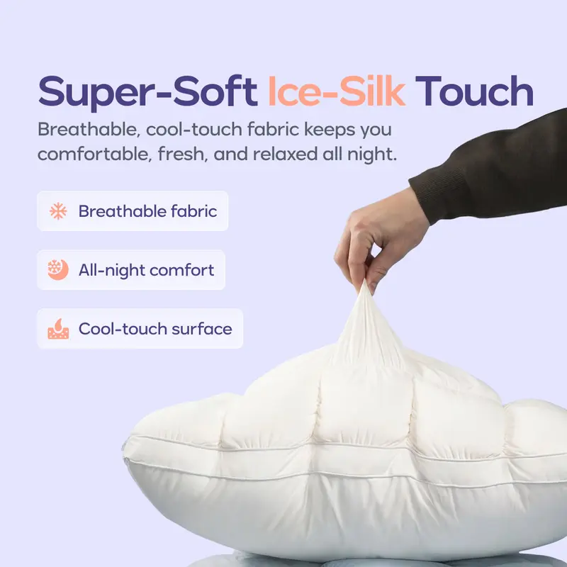 NUVAROX Mellow Sleep Fluffy Bed Pillow - Image 3