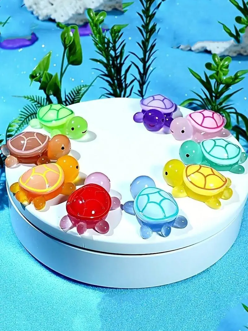 30Pcs Colorful Glowing Turtle Figurines, Kids Party Favors & Home Deco - Image 4
